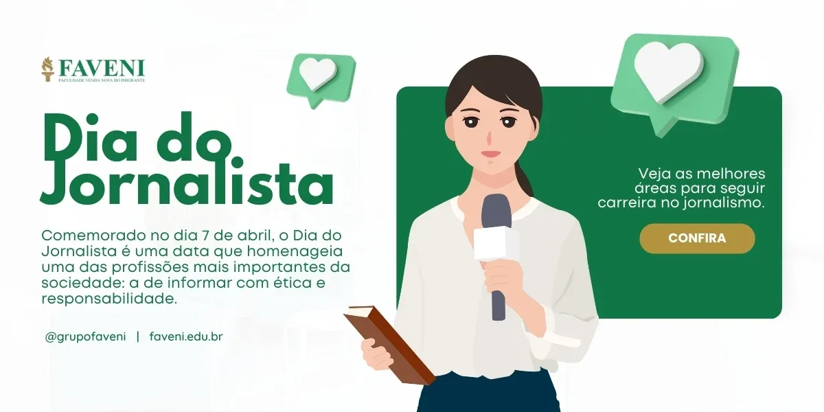 Comemorado no dia 07 de abril, o Dia do Jornalista é uma data que homenageia todos os profissionais do jornalismo.